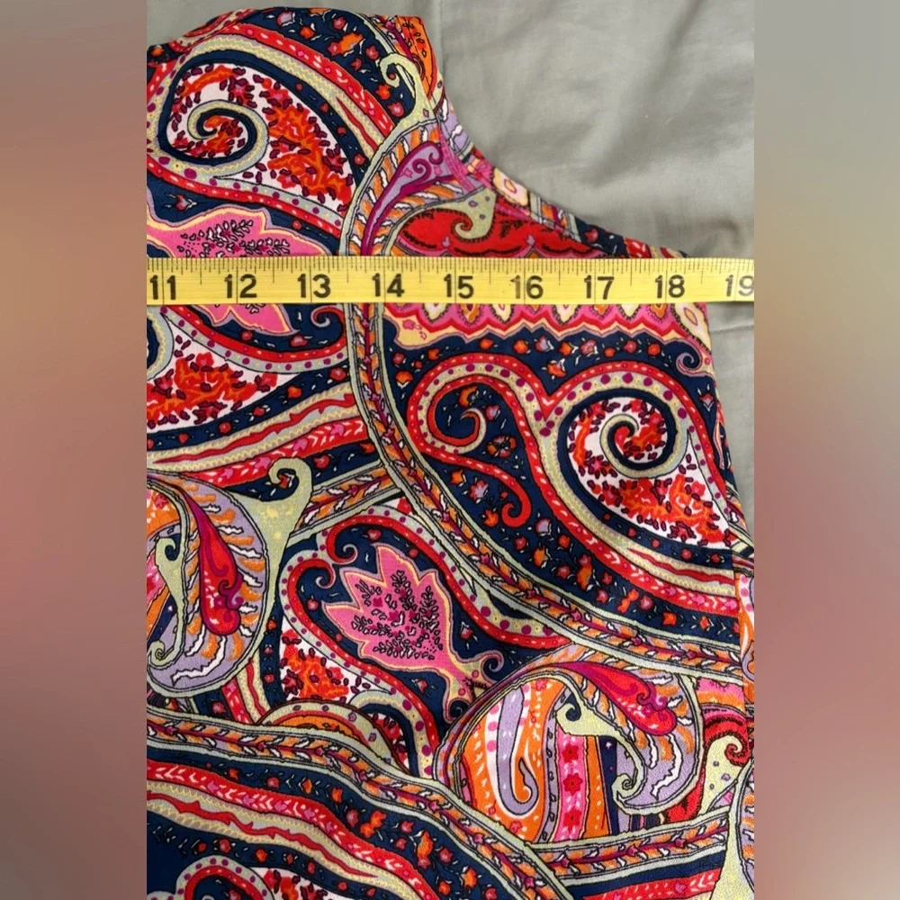 Love Blossom Colorful Paisley Print Tank Top Size Large EUC - Picture 5 of 5